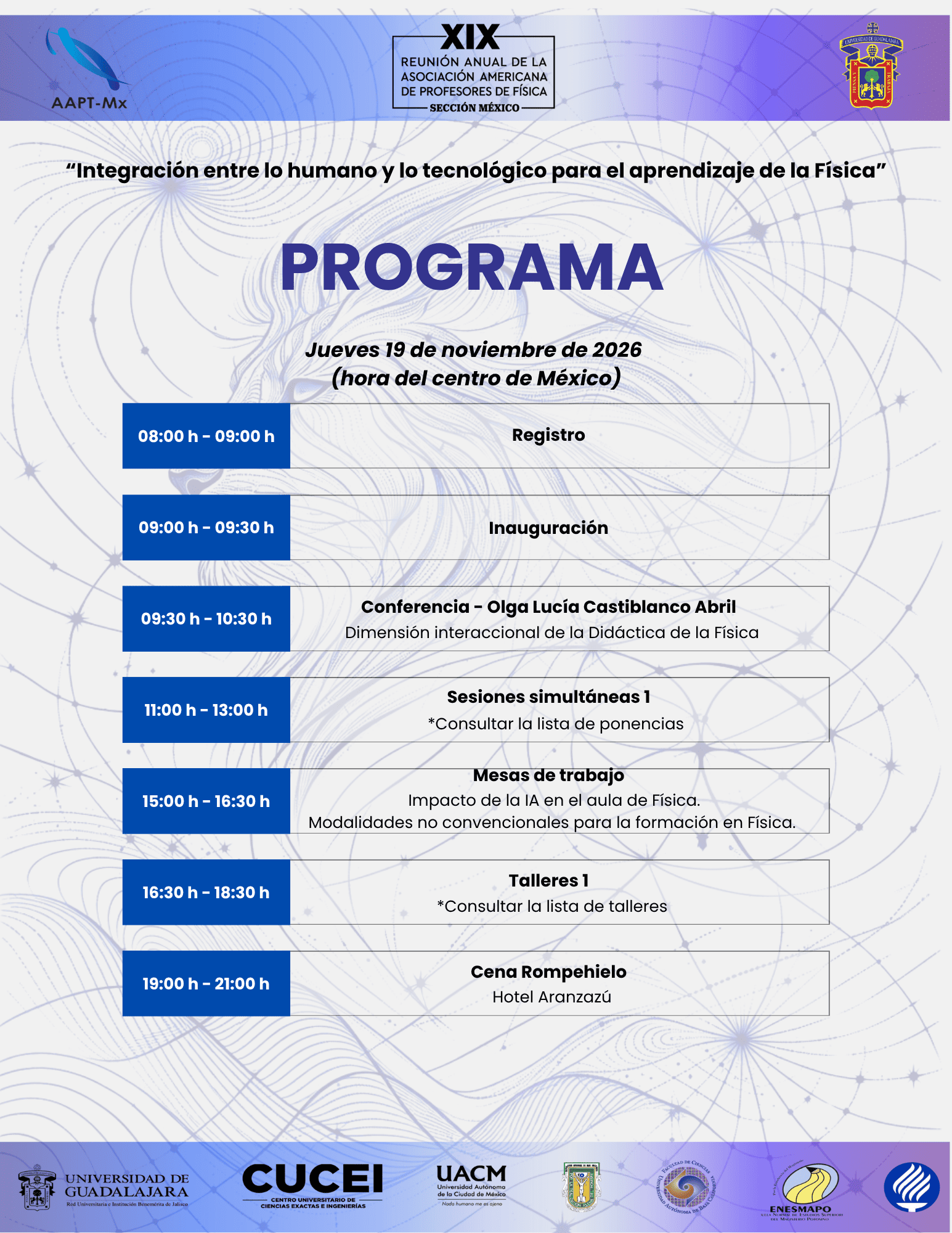 Programa Jueves 19 de Noviembre